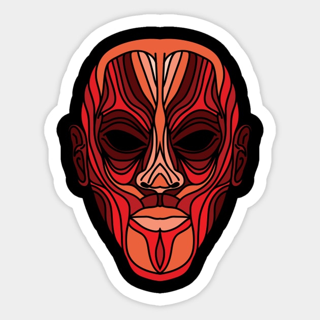 muscular face Sticker by kangkoeng